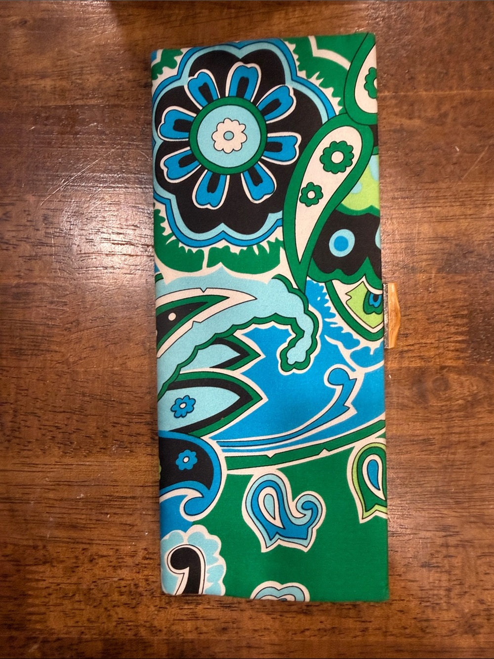 Banana Republic Blue & Green Paisley Decorative Fabric Panel